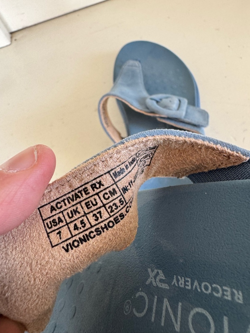 Vionic Activate Rx blue buckle sandals size 7 - Picture 5 of 6